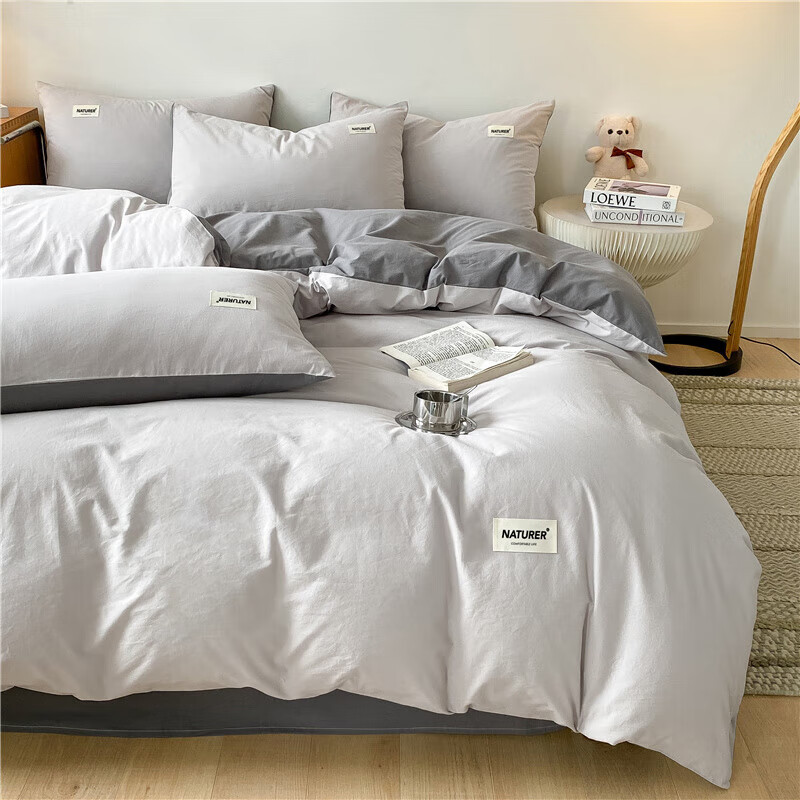 Funda de edredón de algodón individual 150x200x230cm 100% algodón cubierta de edredón individual dormitorio de estudiantes 1,5 m sábana