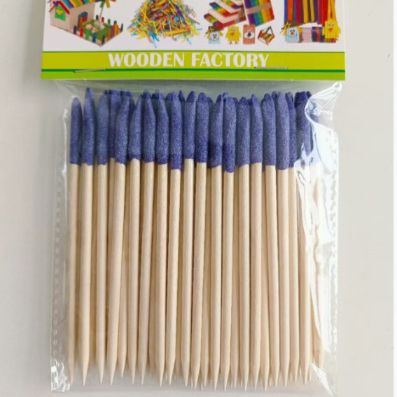 Purple Frosted Orange Wood Stick Can Be Hot Stamped with Logo Factory Direct Sales Colorfulful Manicure Stick Manicure Stick Nail Set