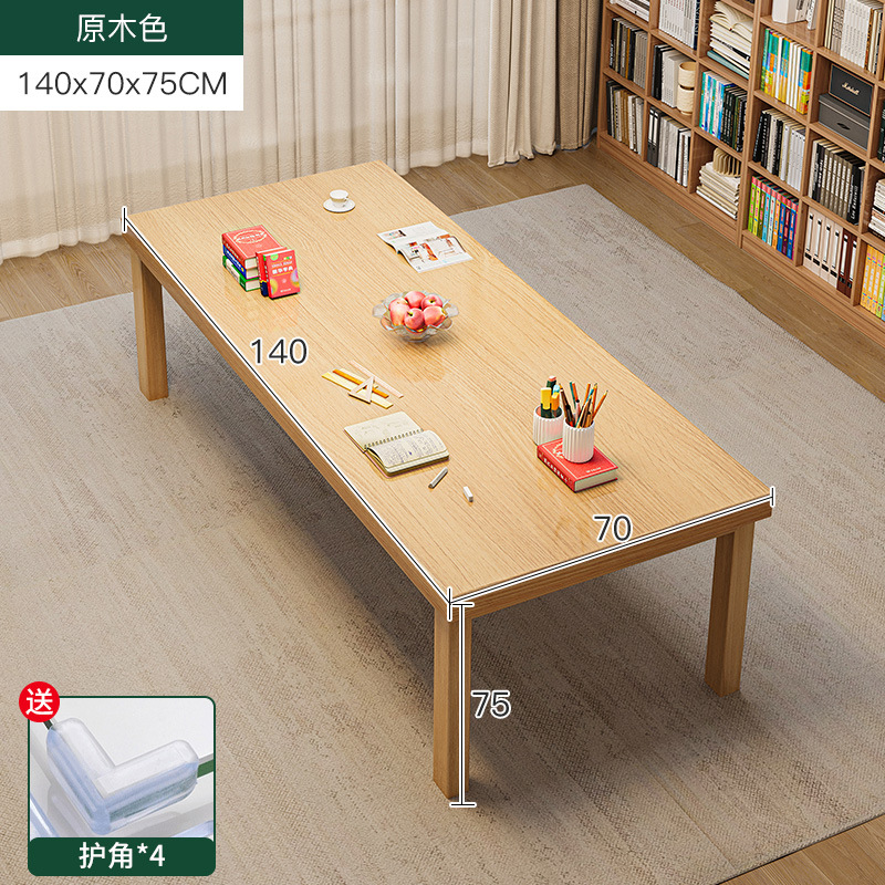Mesa de trabajo sala de estar grande escritorio largo pierna de madera maciza escritorio de la computadora en casa Escritorio de estudio sala de estar Mesa Grande image 12