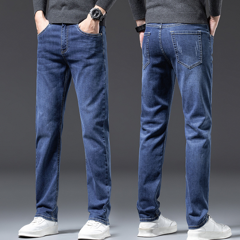 2026 Spring/Summer New High-End Straight-Leg Jeans for Men, Thick Autumn Style Men's Pants, Trendy Versatile Autumn Men's Trousers
