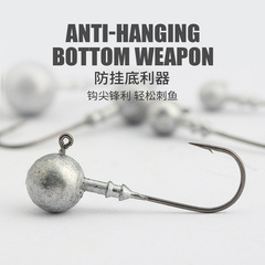 Skimming Shark|Mustad Original Color Lead Head Hook 2-15g Luya Hook Barbed Single Hook Fishing Bait Accessories Fishing Gear Wholesale