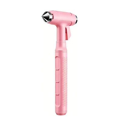 Breaker, Car-Mounted Self-Defense Hammer, One-Second – Qəza çəkici - 1579a-car-safety-hammer-alloy-head-pink