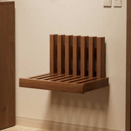 实木墙上换鞋凳可坐式门口入户穿鞋凳玄关门后折叠凳极窄不占地