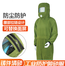 喷砂衣打砂服帆布加厚油漆服分连体打沙喷沙冲砂防护服打砂帽