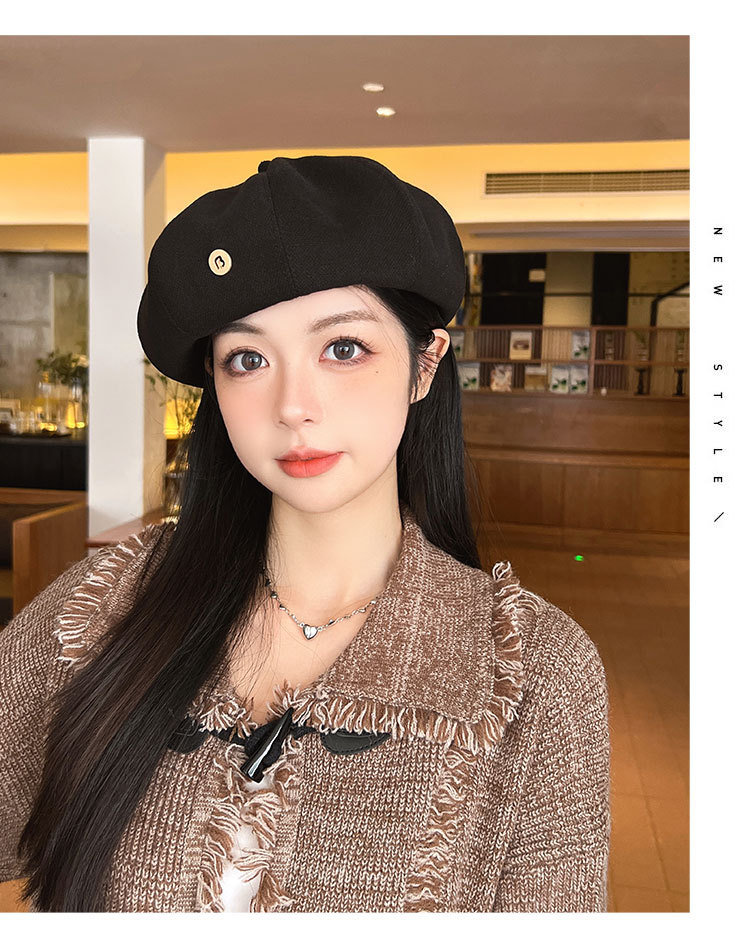 Classic Women's Beret Hat For Autumn And Spring Elegant Style_voghion.com