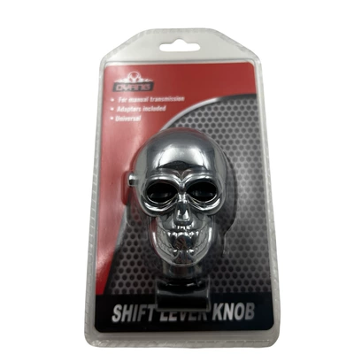 Cross-border Temu car modification skull gear head modification with light gear head manual gear head personality ghost head (Other Car Modifications) - red-light