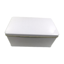 长方形马口铁盒 204*116*95白色平盖较位铁盒 化妆品收纳盒