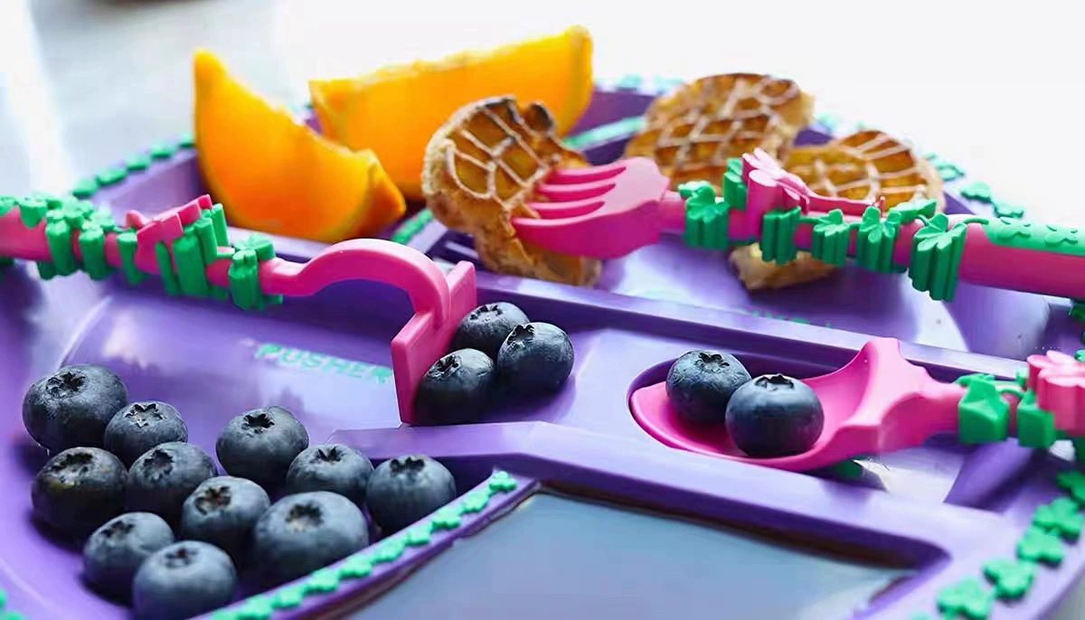 Children's tableware, set for feeding, dinosaur