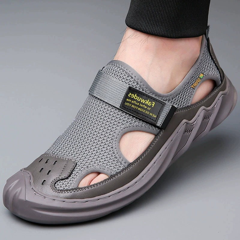 Fashionable trend sandals, sports mesh breathable beach footwear for leisure, shoes, wholesale, soft sole