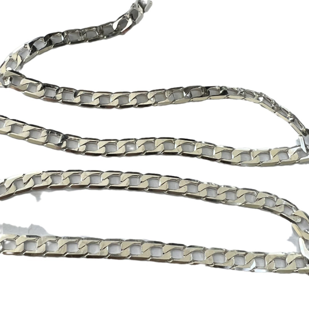 S925 Sterling Silber Kubanische Panzerkette Für Damen Und Herren_voghion.com