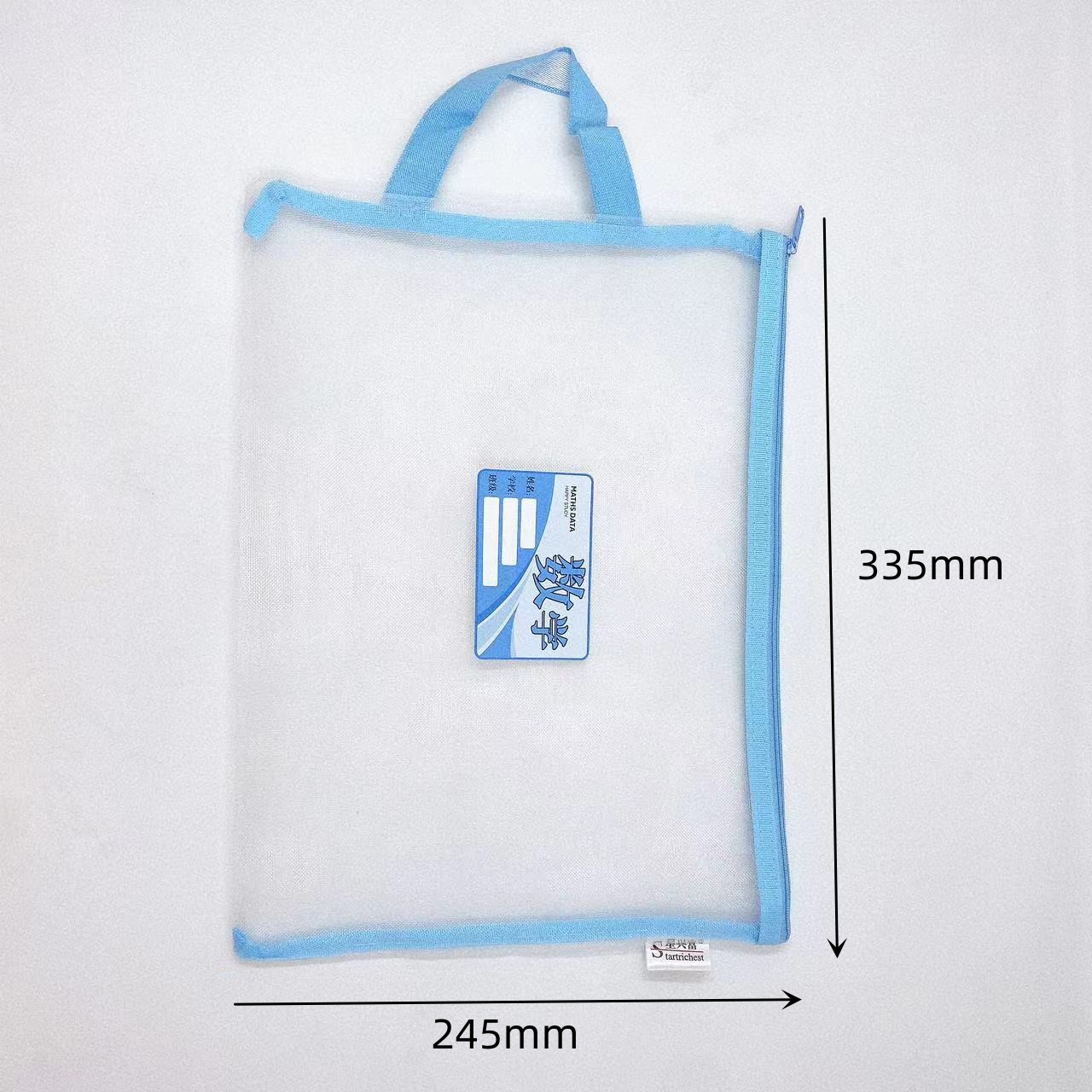Bolsa de archivo de gran capacidad de papel de prueba bolsa de libro de texto de división de sujetos a4 bolsa de malla portátil transparente al por mayor