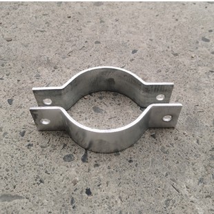 Galvanized Cement Pole Clamp for Billboard, Thickened 50*5 Semi-Circular C-Type Pipe Clamp, Light Pole Pipe Clamp