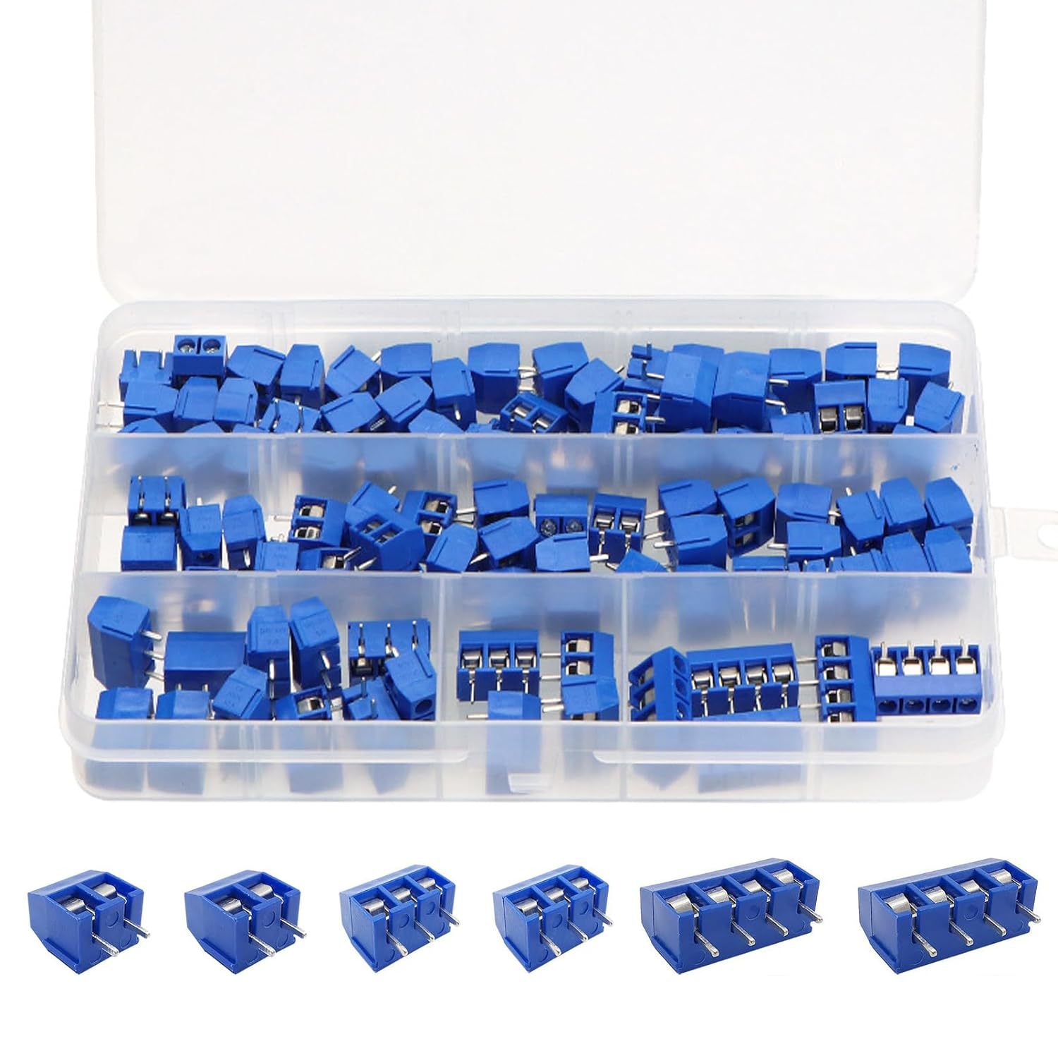 100PCS KF301-2P3P4P位PCB接线端子5.08MM接线柱可拼接插件套件盒