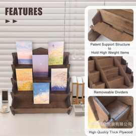 4 层木制小卡片展示架便携式零售贴纸架供应商活动贸易展览展示架