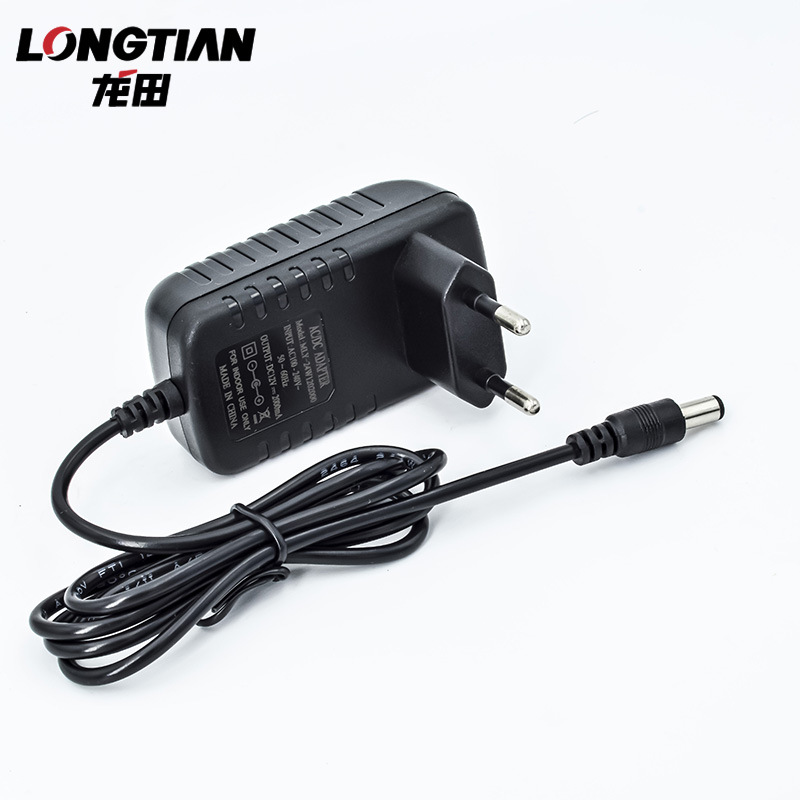 12V2A adaptador de corriente estándar europeo adaptador de instrumento de belleza de fuente de alimentación especial para masajeador