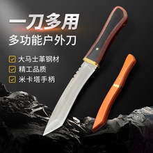 工厂直销新款大马士革钢米克塔手柄高档高锋利水果刀户外精品小刀
