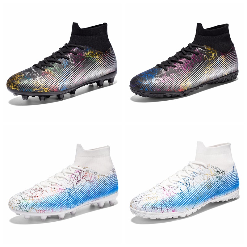 Binbinniao zapatos de fútbol de uñas largas y cortas transfronterizas resistentes al desgaste transpirable de Alta Parte superior antideslizante casual de hierba de uñas largas y cortas contacto continuo