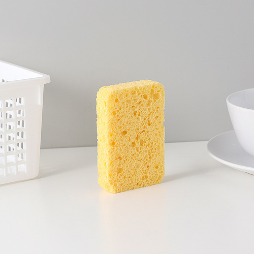 Wood pulp cotton dishwashing brush household kitchen magic sponge wipe scouring pad thickened non-stick oil dishwashing towel absorbent sponge