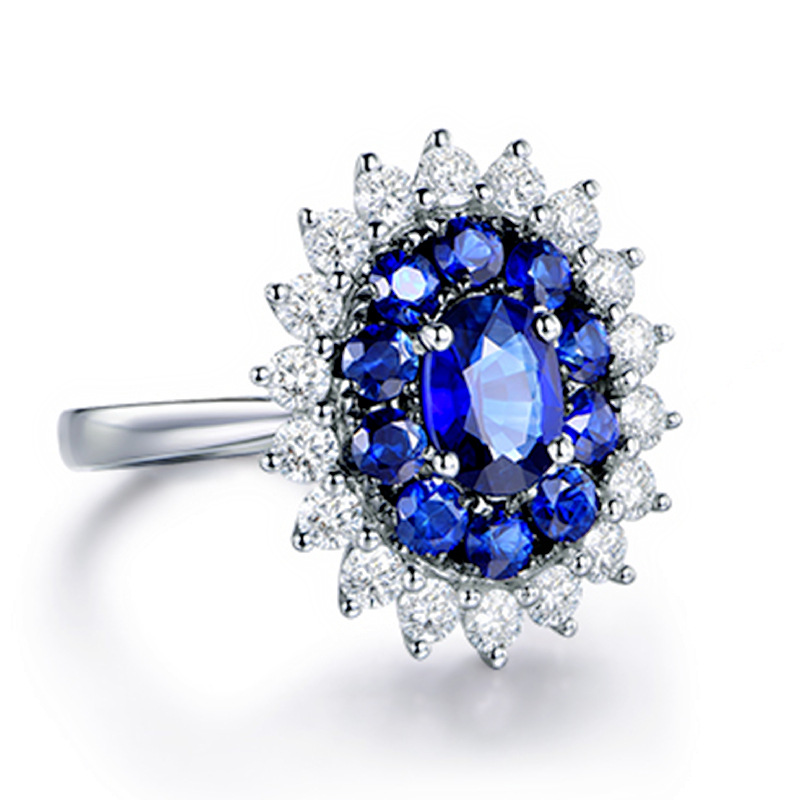 Anillo estilo princesa diana con zafiro joya chapada en oro mujer_voghion.com