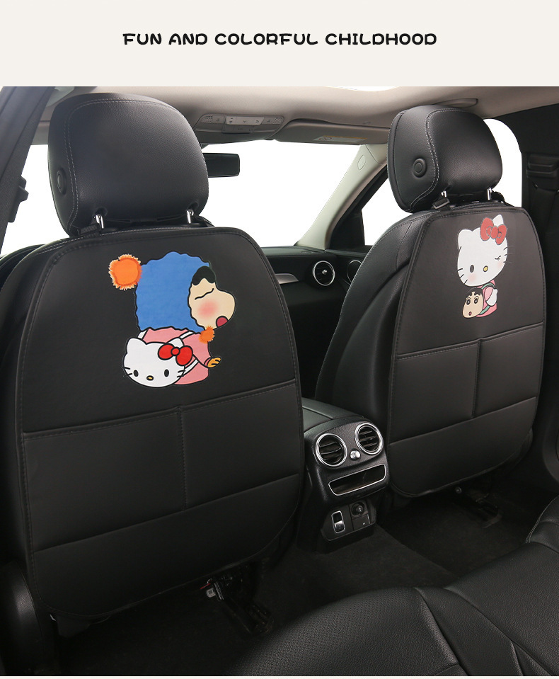Car Seat Back Anti-Kick Pad, Children's Cartoon Protective Pad, Anti-Dirt Protective Pad for Car Interior, Rear Seat Anti-Kick and Anti-Wear Pad