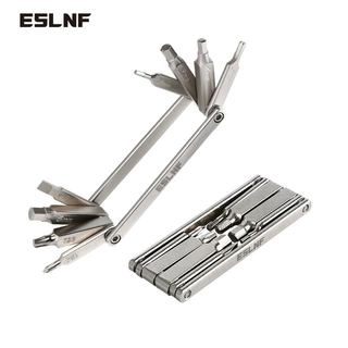 ESLNF自行车8合1修车组合工具铬钒钢便携内六角扳手骑行装备配件