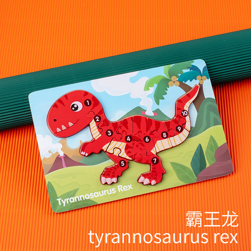 Iluminación niños 3D hebilla tridimensional rompecabezas educación temprana tráfico rompecabezas de madera bebé juguetes educativos de madera al por mayor