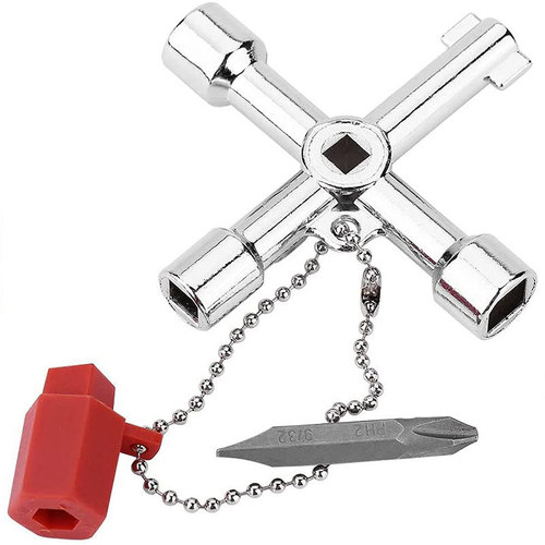 Four-in-one inner triangle square wrench key elevator valve beater tool pagoda cross screw