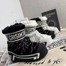 2025年冬季新款胖墩墩雪地靴短靴女靴滑雪靴厚底棉靴羽绒靴