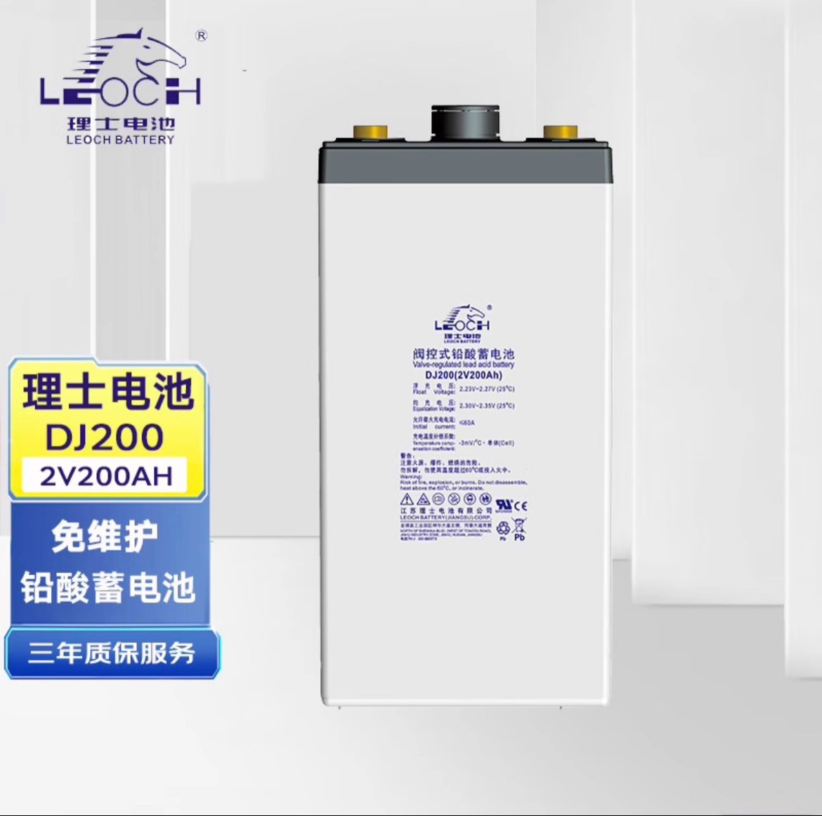 LEOCH理士铅酸蓄电池DJ100 2V100AH 直流电源 铁路信号配套电池 D