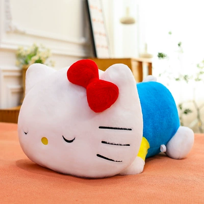 Cute Classic Hello Kitty – Oyuncaq yastıqlar - lying-style-kt-cat-pillow-blue-30cm