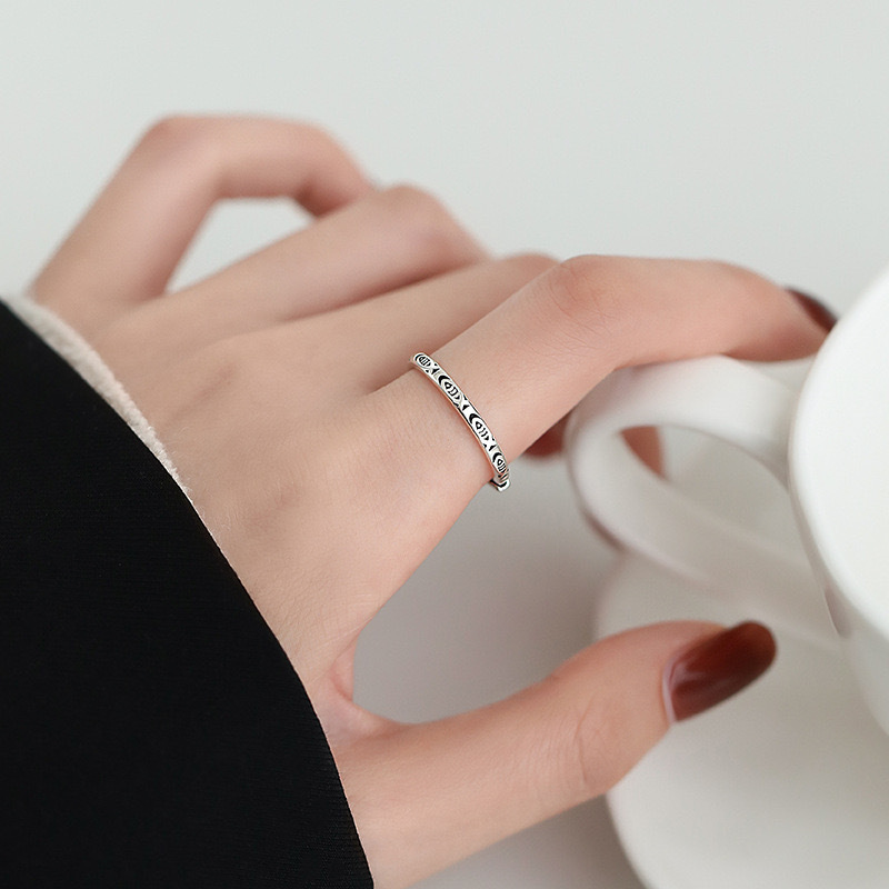 Year after year with fish opening ring ring women's ashore good luck fish ring men's ins lovers food finger ring