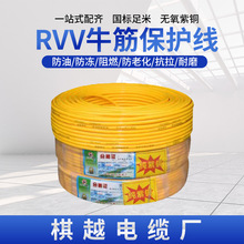 廠家工業RVV電線電纜2*2.5平方耐高溫防水牛筋銅芯護套電源線生產
