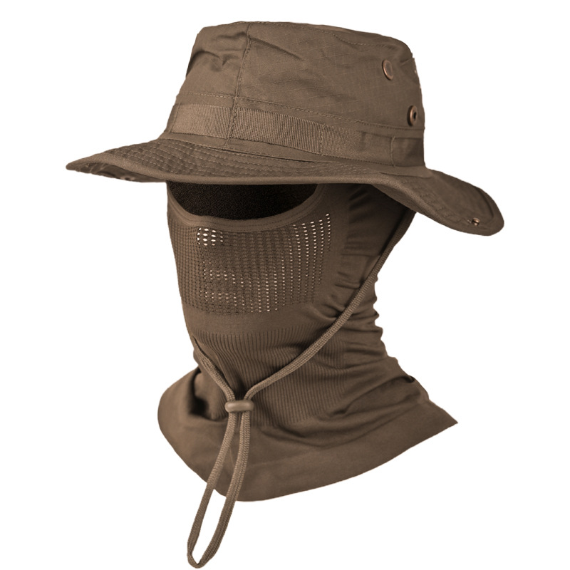 Sombrero de pescador, sombrero al aire libre, sombrero de motocicleta, sombrero solar, máscara de cuello transpirable, sombrero de secado rápido