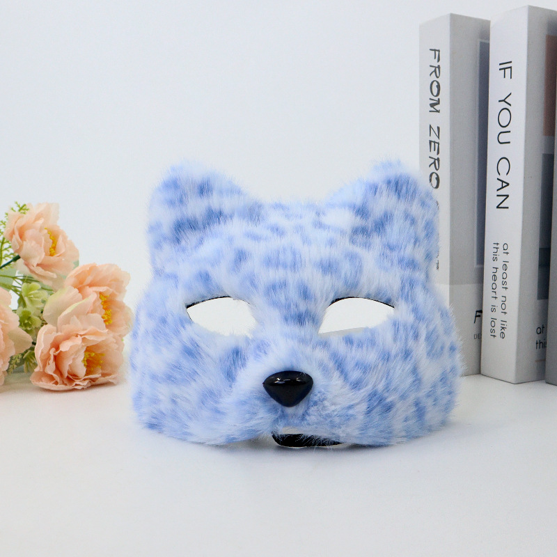 Ventas transfronterizas calientes nuevas peludos de Halloween máscaras de cara de gato máscaras de baile espectáculo de disfraz cos accesorios sexy