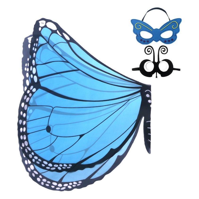 New girls dress up Elf style Angel butterfly cloak wings suit mask stage performance clothing