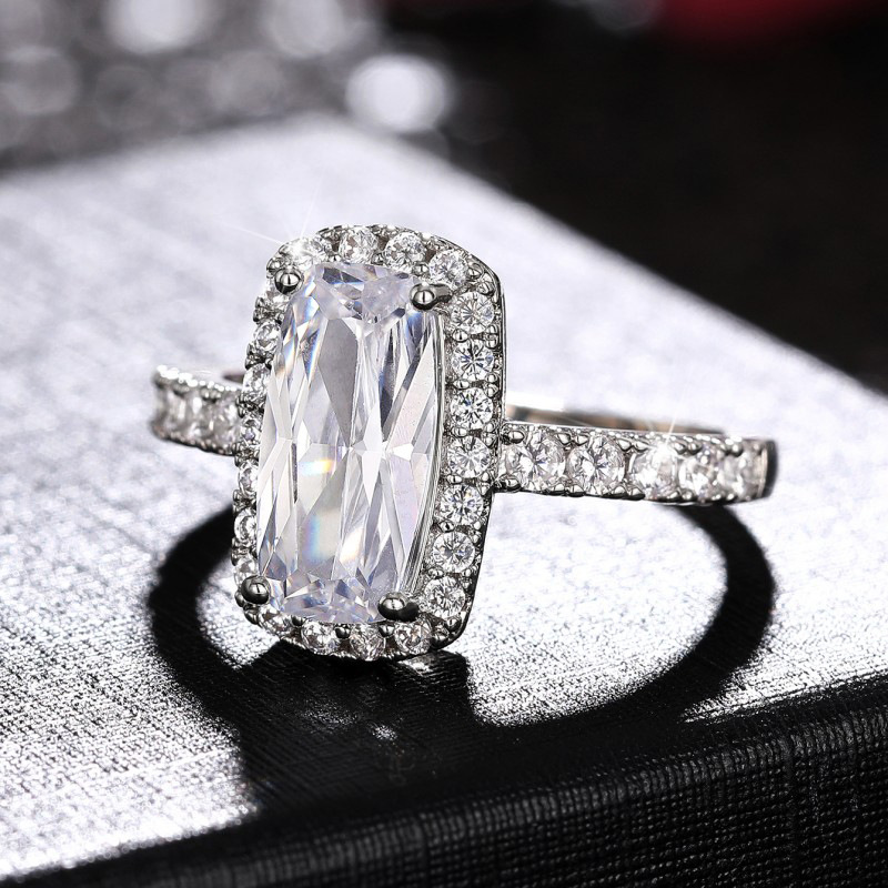 Holiday, Daily Occasion Wholesale Simple Style Classic Style Geometric Copper Inlay Zircon Rings