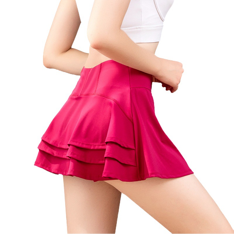 Falda deportiva corta de yoga para mujer, para correr, fitness, tenis, plisada, para golf, transfronteriza