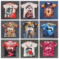 Футболка в японском стиле Stussy версия фанатский комплект джерси аниме Y3 японский самурай Гоку тренд совместное брендинг