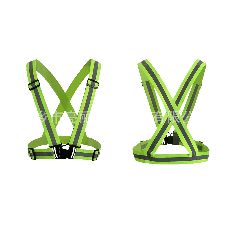 Correa reflectante fábrica directa noche corriendo a caballo correa elástica de protección de una pieza al por mayor de impresión chaleco reflectante protector