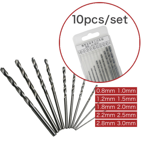 Round shank twist drill wholesale high speed steel titanium plated twist drill bit straight shank drill bit 10pcs/25pcs drill bit