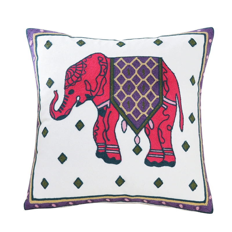 Towel, cloth for bed, tape, sofa, pillow, flowered, with embroidery