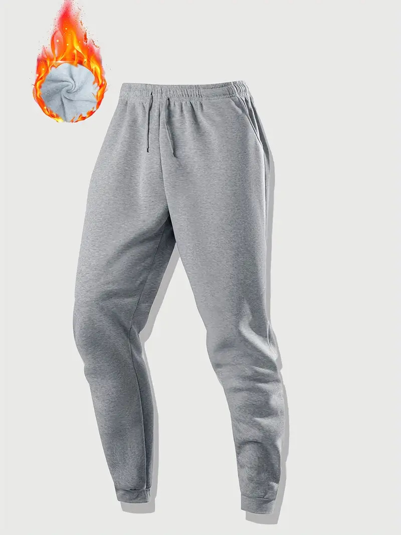Transfronterizo tamaño europeo multi-pieza hombre moda ocio pantalones deportivos de invierno para correr pantalones deportivos de fitness pantalones de color sólido image 10