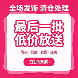 发簪耳饰发圈义乌发饰大合集耳环高级感儿童发夹头饰抓夹网红发箍