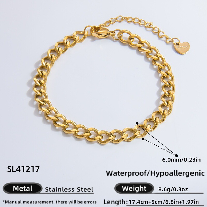 越境ステンレスDIYアクセサリー18k金ブレスレットins風個性海洋風保色ネックレスアクセサリー女|undefined