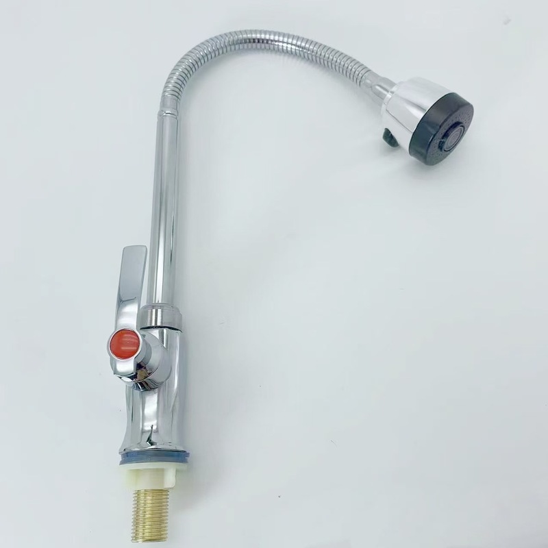 工厂直销电镀万向水龙头两档出水厨房菜盆水槽防溅水立式单冷龙头|undefined