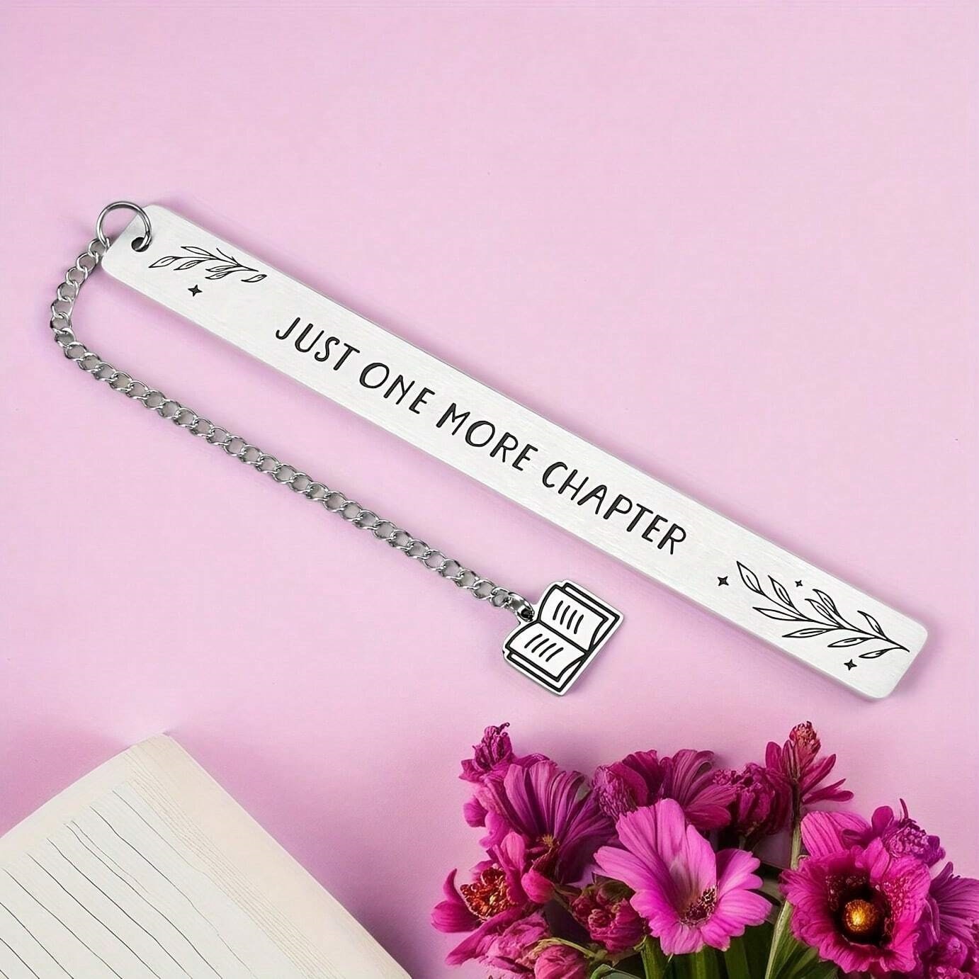 Stainless steel detailed bookmark laser lettering cross-border new…