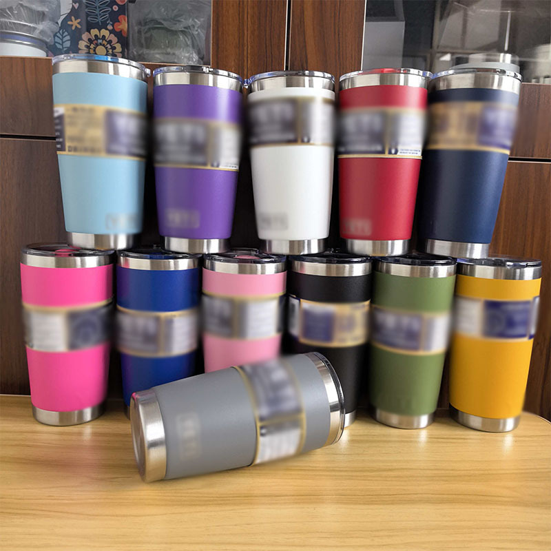 20oz Yeti-Style Thermos Cup, 304 Stainless Steel Vacuum Insulated Cold Cup, Large Capacity Portable Car Water Bottle
