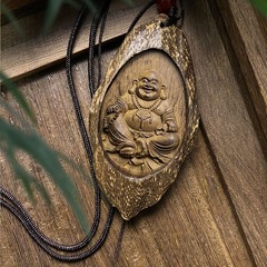 沉香隨型吊墜 越南芽莊沉香雕刻車掛件無事牌觀音彌勒佛牌手把件