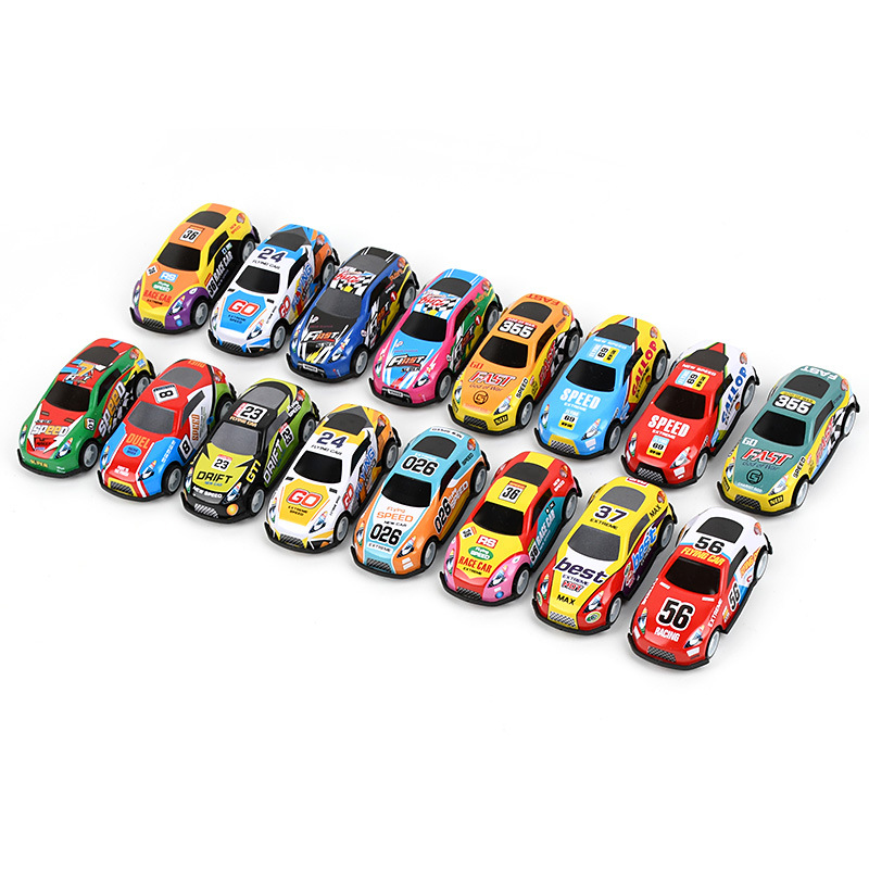 Juguetes para niños rally modelo de automóvil de aleación de colores estudiantes carreras de carreras de automóviles deportivos alrededor de la escuela productos populares