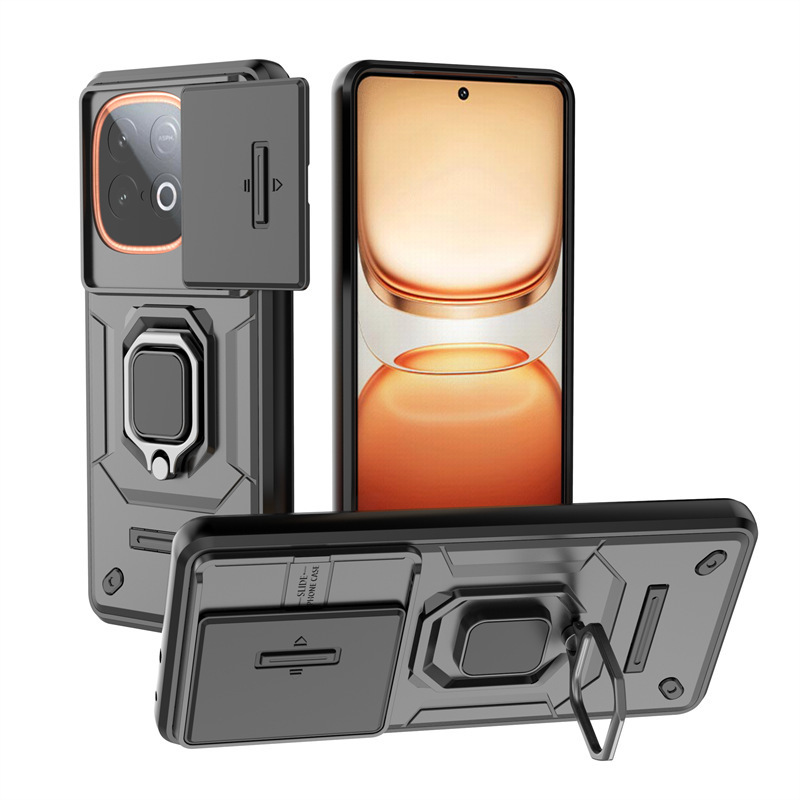 Suitable for Vivo Iqooz10Turbo Fighting Bear Mobile Phone Case Push Window Bracket Iqooz9Turbo+ Protective Cover